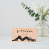 Körperpflege Bildhauerei QRCODE Schwarze Rose Visitenkarte (Stehend Vorderseite)