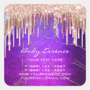 Körperpflege Formende Seifen-Balsam-Kosmetik Rose  Quadratischer Aufkleber