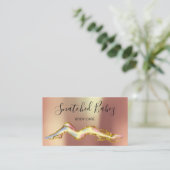 Körperpflege Skulptur QRCODE Holograph Gold Copper Visitenkarte (Stehend Vorderseite)