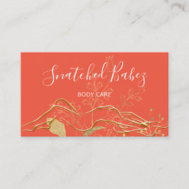 Körperpflege Skulptur QRCODE Korallengoldfarben-Bl Visitenkarte