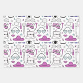 Körperpflegekosmetik Girly Pattern Geschenkpapier Set (Vorderseite 3)