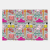 Körperpflegekosmetik Girly Pattern Geschenkpapier Set (Vorderseite 2)