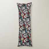 Körperpimmows Schädel Vintag Tattoo Seitenschläferkissen (Rückseite (Vertikal))