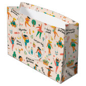 Körperpositionierbeutel Große Geschenktüte (Rückseite Schrägansicht)