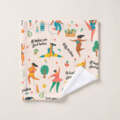 Körperpositioniertuch Badhandtuch Set (Waschlappen)