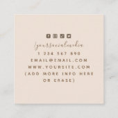 Körperpositionierung und Liebe Ästhetik Soziale Me Quadratische Visitenkarte (Rückseite)