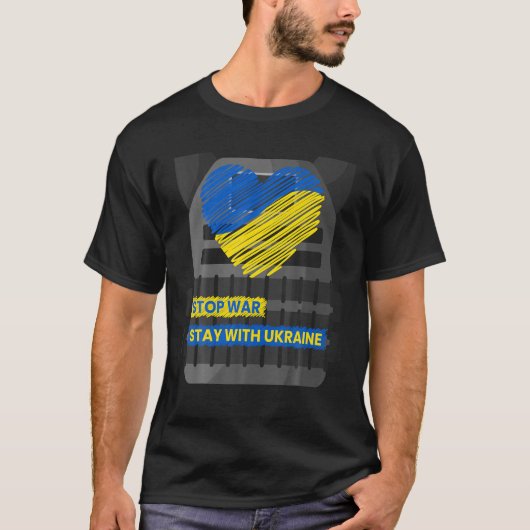 Körperrüstung - Krieg beenden - mit der Ukraine Bl T-Shirt (Vorderseite)