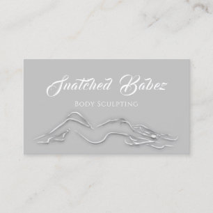 Körperskulptur Beauty Custom Logo Massage Grau Visitenkarte