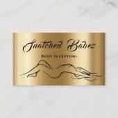 Körperskulptur Schönheitslogo Massage Homey Gold Visitenkarte (Vorderseite)