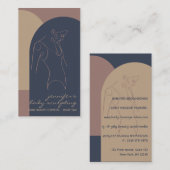 Körperskulpturenbildung Spray Tan Salon Frau Visitenkarte (Vorne/Hinten)