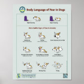 Körpersprache der Angst im Hunde-Poster Poster (Vorne)
