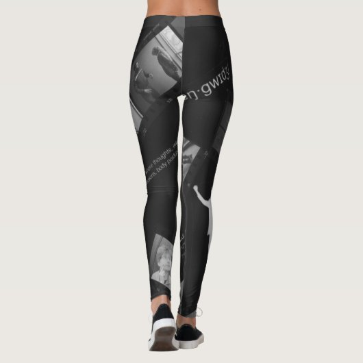 Körpersprache-Fotogramm Leggings (Rückseite)