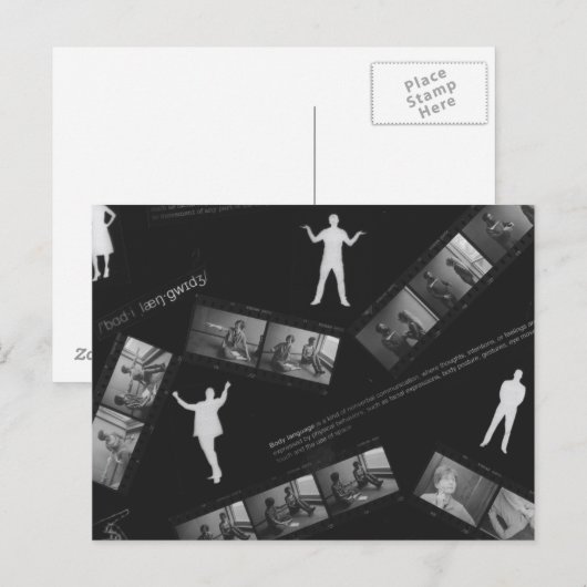 Körpersprache-Fotogramm Postkarte (Vorne/Hinten)