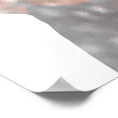 Körperstudie an Frauen Rosa Rose Gray Delicate Omb Poster (Ecke)