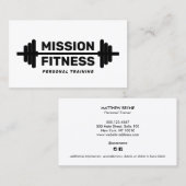 Körpertraining Personal Trainer Schwarz-weiß Visitenkarte (Vorne/Hinten)