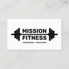 Körpertraining Personal Trainer Schwarz-weiß Visitenkarte