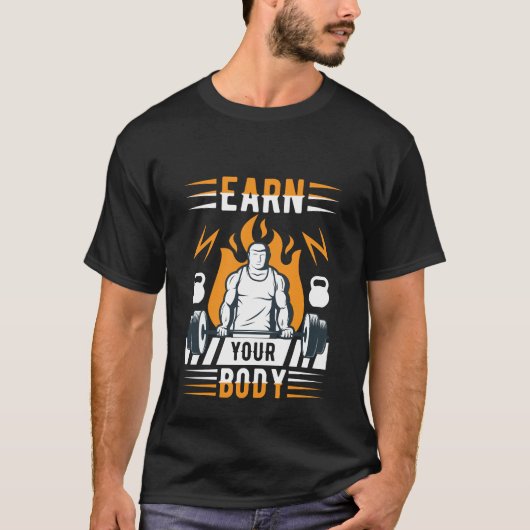 Körperübung im Fitnessstudio T-Shirt (Vorderseite)