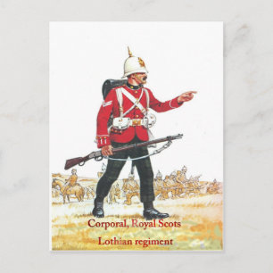 Korporal, Königliche Schotte, Lothian Regiment Postkarte