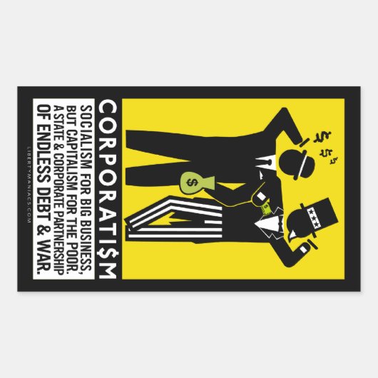 Korporatismus Stickers (Vorderseite)