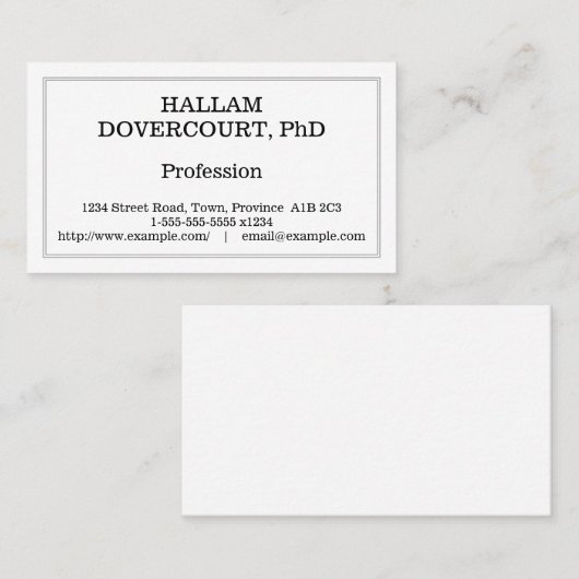 Korporative berufliche Visitenkarte (Vorne/Hinten)