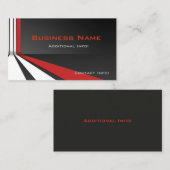 Korporative graue rote u. weiße Visitenkarte (Vorne/Hinten)