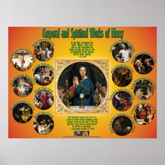 Korporative und spirituelle Werke der Gnade Poster (Vorne)