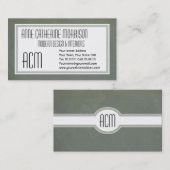 Korporativer grauer grüner italienischer visitenkarte (Vorne/Hinten)