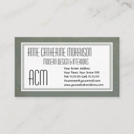 Korporativer grauer grüner italienischer visitenkarte