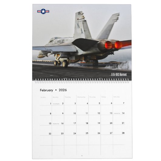 KORPS-LUFTFAHRT - JETS-KALENDER KALENDER (Feb 2026)