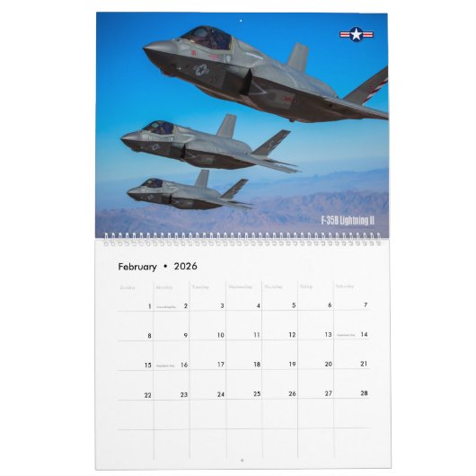KORPS-LUFTFAHRT - JETS-KALENDER KALENDER (Feb 2026)