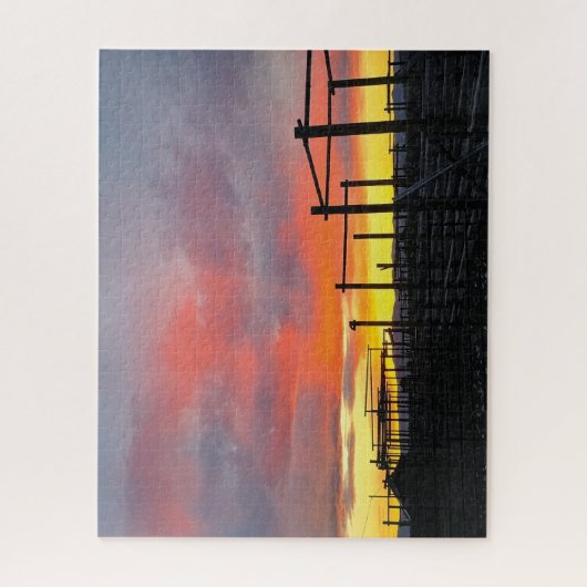 Korral bei Sonnenuntergang Puzzle (Vertikal)