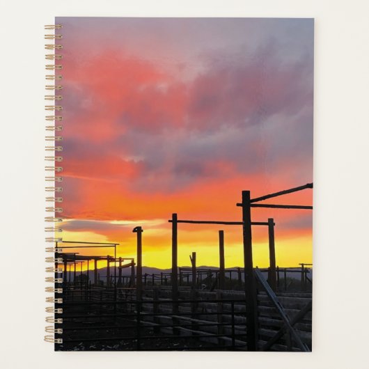 Korralschreiber bei Sonnenuntergang Planer (Vorderseite)