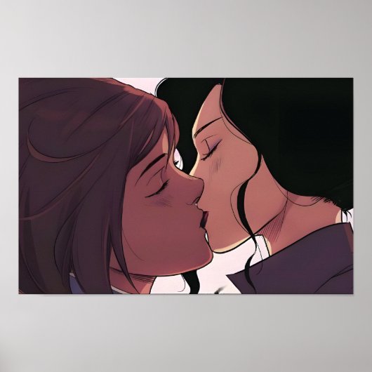 Korrasami Kiss | Korra und Asami Sato | Poster (Vorne)
