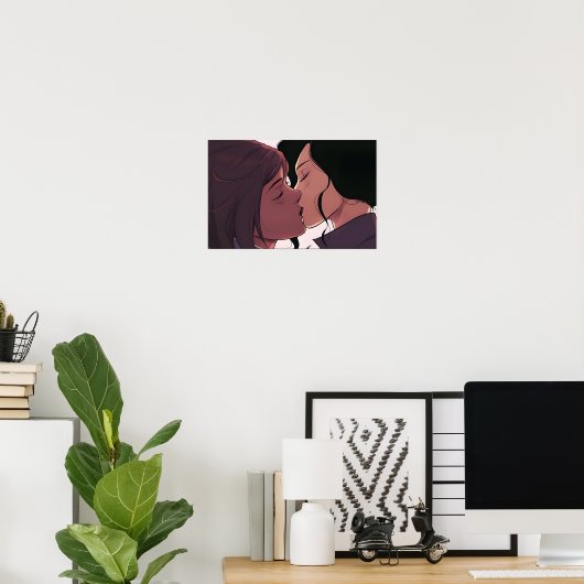 Korrasami Kiss | Korra und Asami Sato | Poster (Heimbüro)
