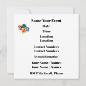 Korrekte Babydusche Einladung (Rückseite)