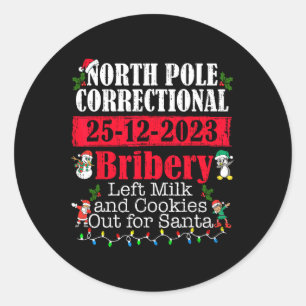 Korrekte Bestechung am Nordpol Verlassen Milchkeks Runder Aufkleber