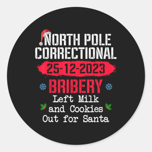 Korrekte Bestechung am Nordpol Verlassen Milchkeks Runder Aufkleber (Vorderseite)