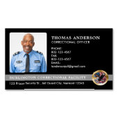 Korrektionsreferent Logo des Gefängniswärters für  Magnetische Visitenkarte (Vorderseite)