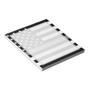 Korrektionsreferent Thin Silver Line USA-Flagge Notizblock