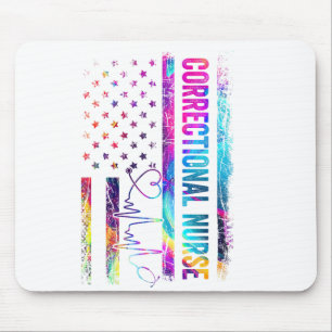 Korrektive Krankenschwester Gefärbte Krawatte Amer Mousepad