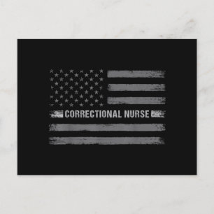 Korrektive Krankenversicherung - US-Flagge Vintage Feiertagspostkarte