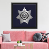 Korrektor Abzeichen-Silber-Leinwand Leinwanddruck (Insitu (Wohnzimmer))
