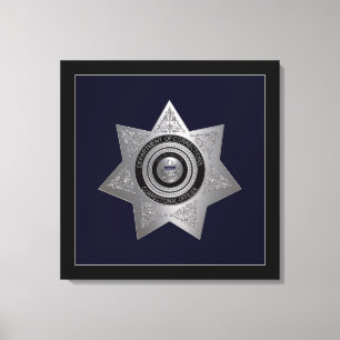 Korrektor Abzeichen-Silber-Leinwand Leinwanddruck
