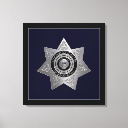 Korrektor Abzeichen-Silber-Leinwand Leinwanddruck (Vorderseite)