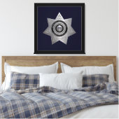 Korrektor Abzeichen-Silber-Leinwand Leinwanddruck (Insitu (Schlafzimmer))