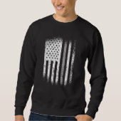 Korrektor, American Flag Silver Line Sweatshirt (Vorderseite)
