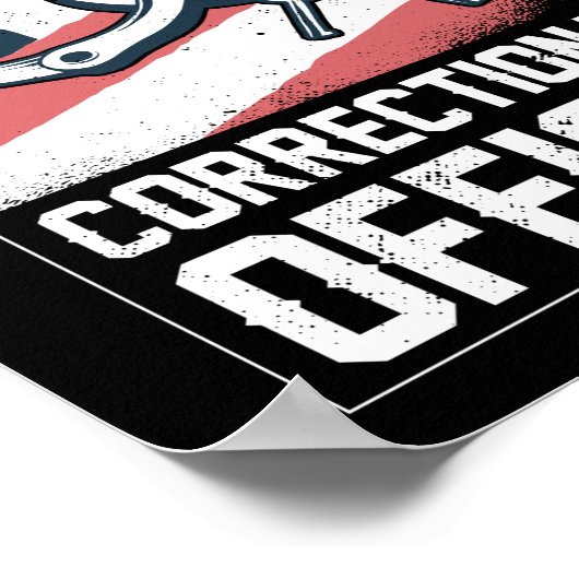 Korrektor, American Flag Thin Silver Poster (Ecke)