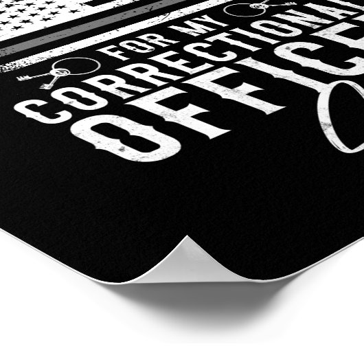 Korrektor I ehrt die dünne Silber Linie Poster (Ecke)