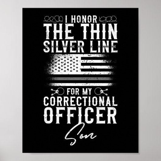 Korrektor I ehrt die dünne Silber Linie Poster (Vorne)
