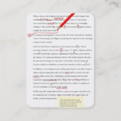 Korrektor/Kopiererkarte Visitenkarte (Vorderseite)